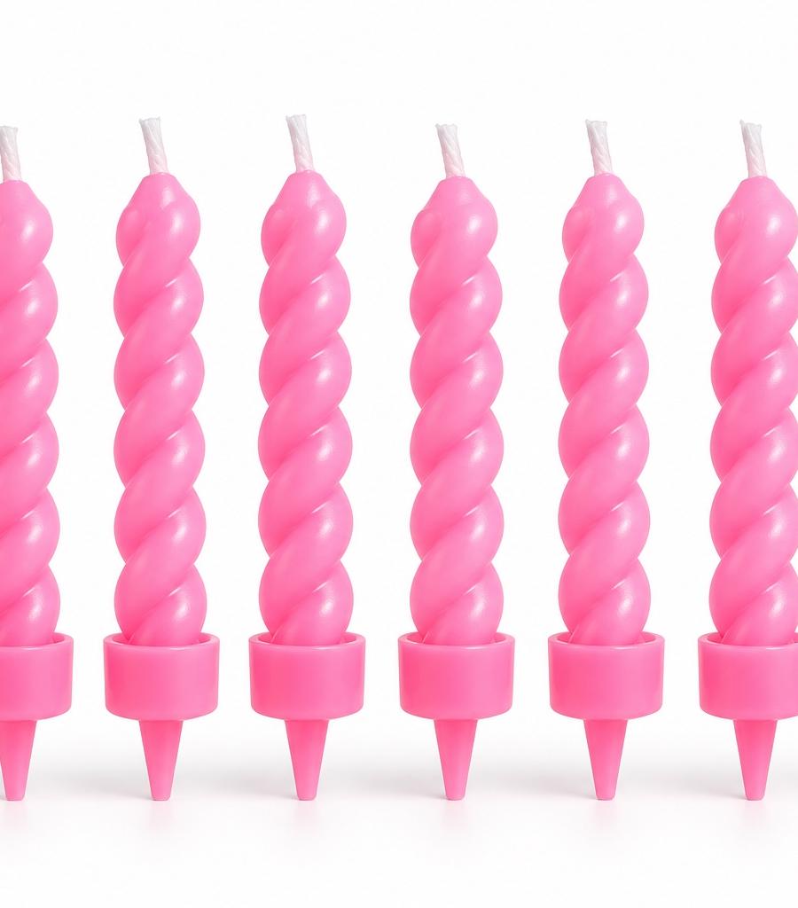 Home Creation Pink Spiral Birthday Candles – Set of 8 — view 1 of 2