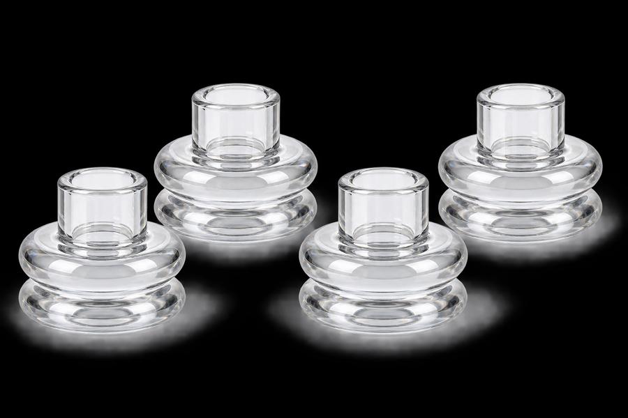 Room Essentials Clear Glass Taper Candle Holders – Set of 4