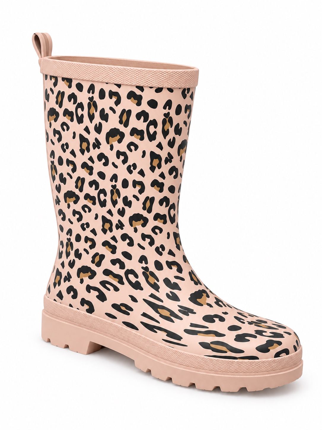 UP2 Fashion Women’s Leopard Print Rain Boots – Pink