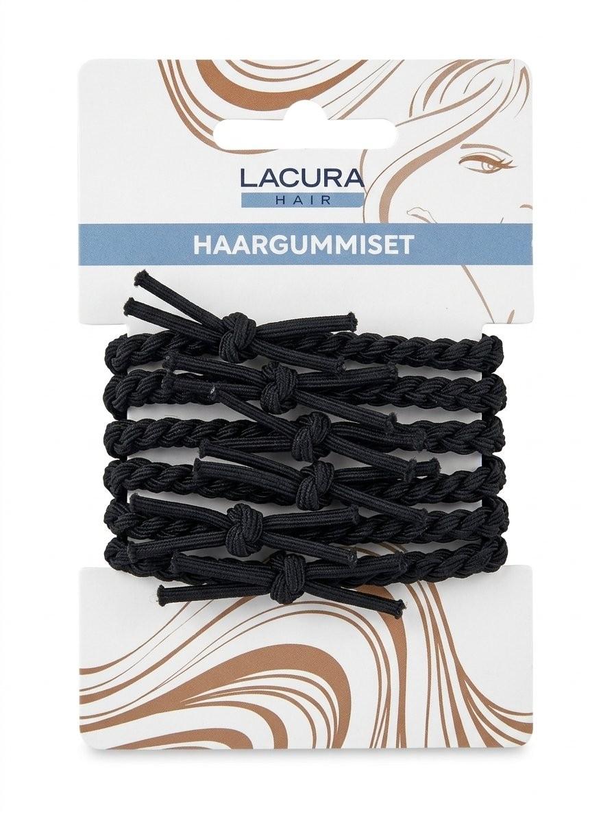 Lacura Hair Braided Elastic Hair Ties Set (black) — view 1 of 2