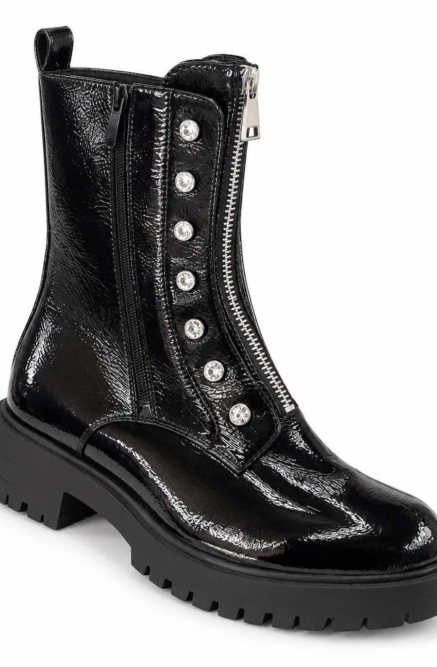 Marco tozzi  Women’s Black Patent Studded Ankle Boots — view 1 of 2
