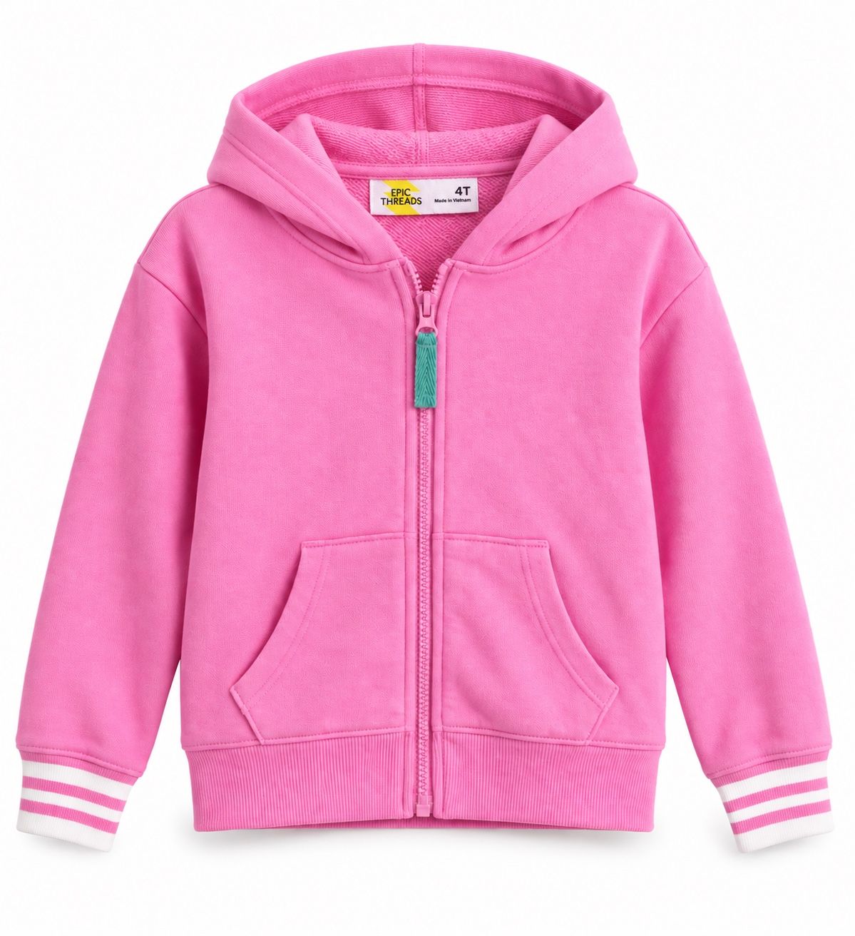 Epic Threads Girls’ Pink Full-Zip Hoodie