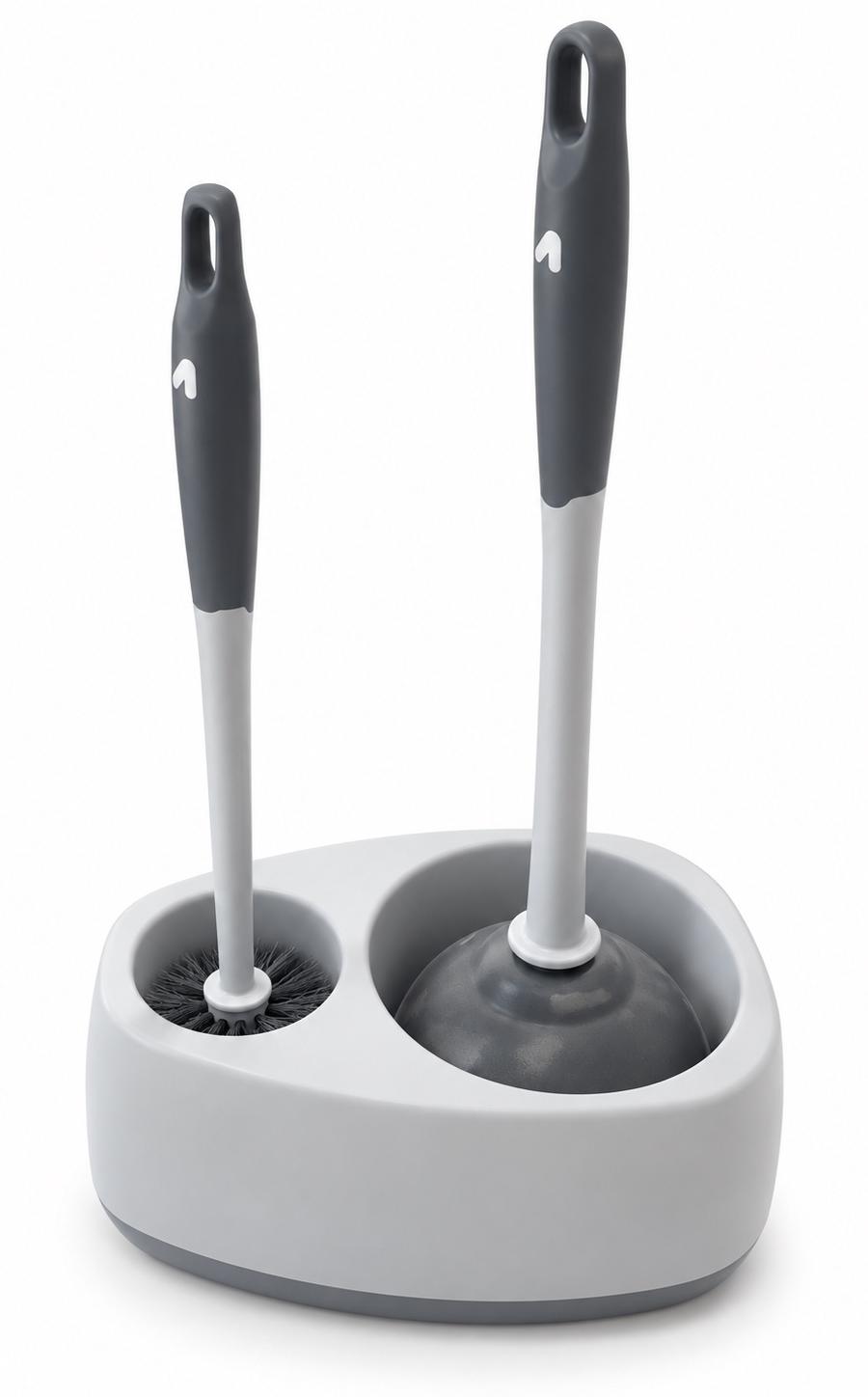 2-in-1 Toilet Brush & Plunger Set with Storage Holder — view 1 of 2