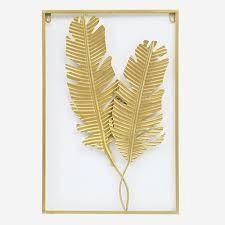 Simple Modern Art Gold Hollow Metallic Leaf Gold Leaf Living Room