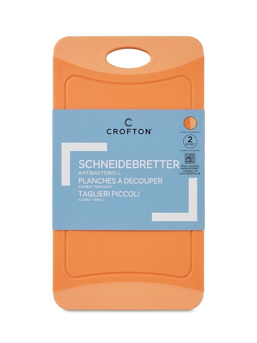 Crofton Antibacterial Cutting Board Set - 2 Pieces (Orange)