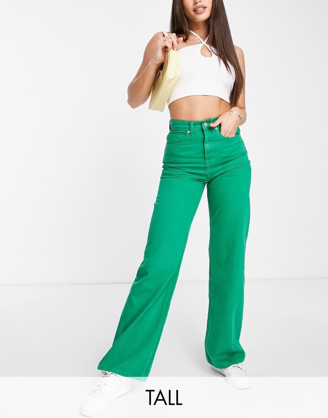 بنطلون جينز نسائي ASOS – أخضر