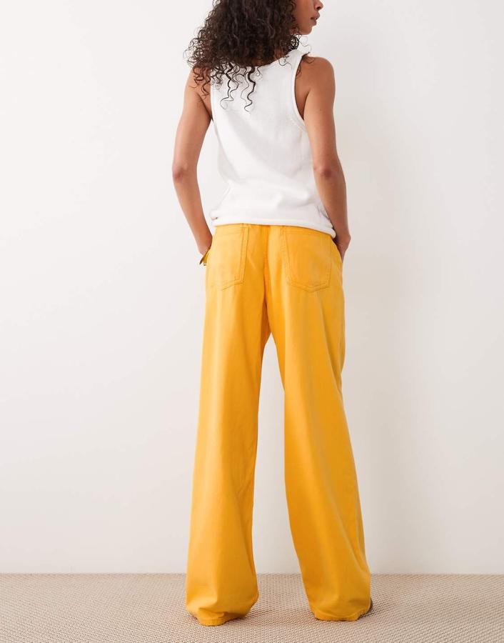 بنطلون جينز دنيم نسائي ASOS – أصفر, photo 2