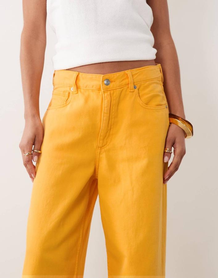 بنطلون جينز دنيم نسائي ASOS – أصفر, photo 3