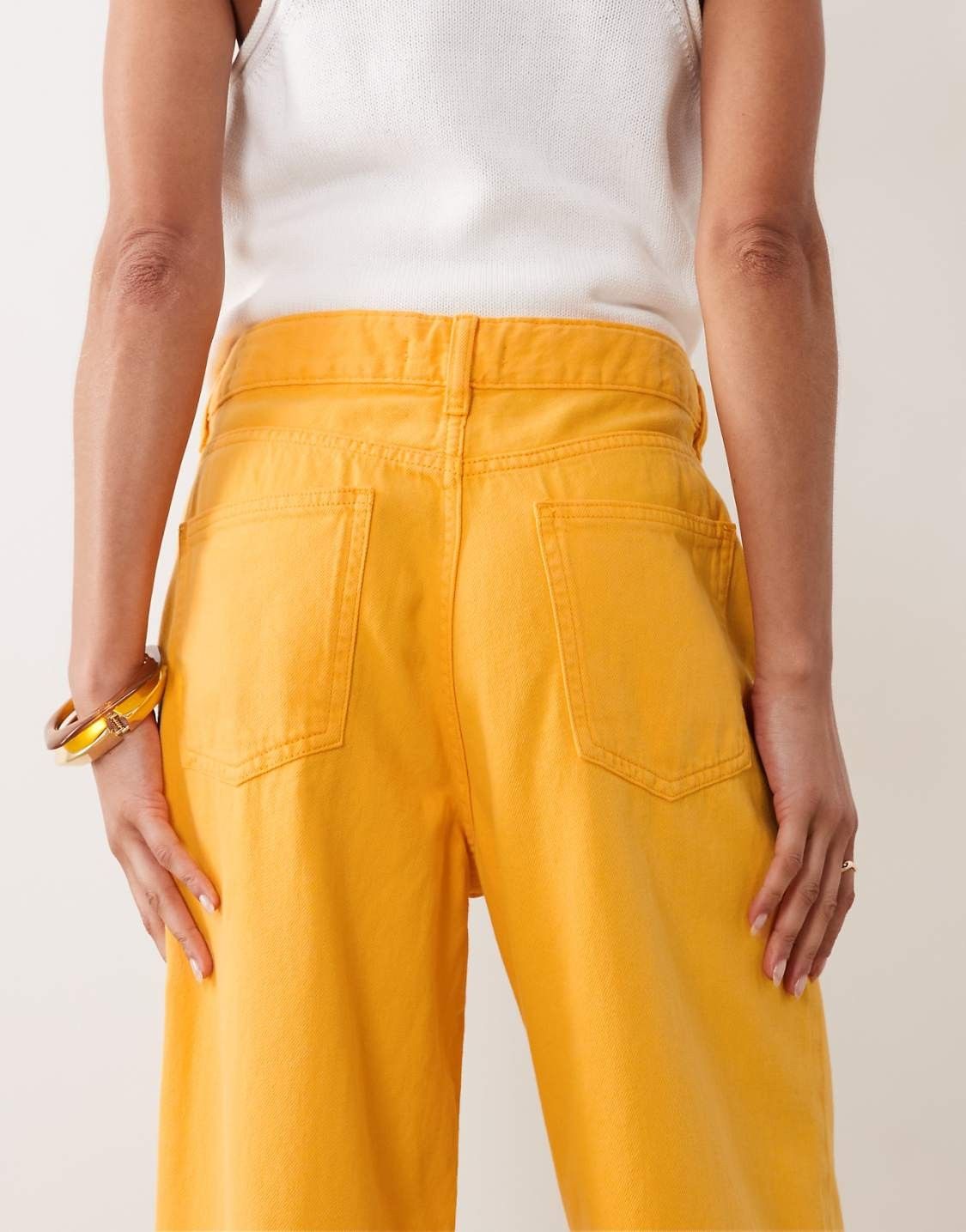 بنطلون جينز دنيم نسائي ASOS – أصفر, photo 4
