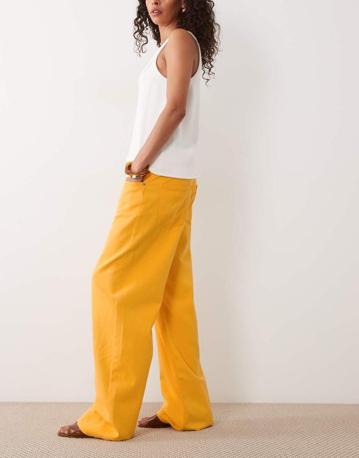 بنطلون جينز دنيم نسائي ASOS – أصفر, photo 5