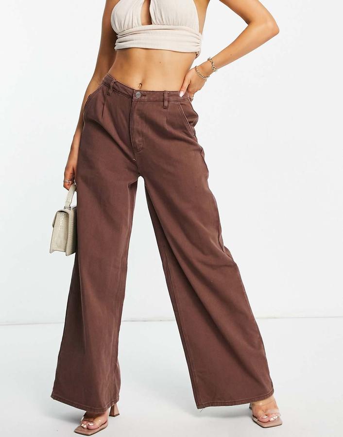 بنطلون جينز نسائي Missguided – بني