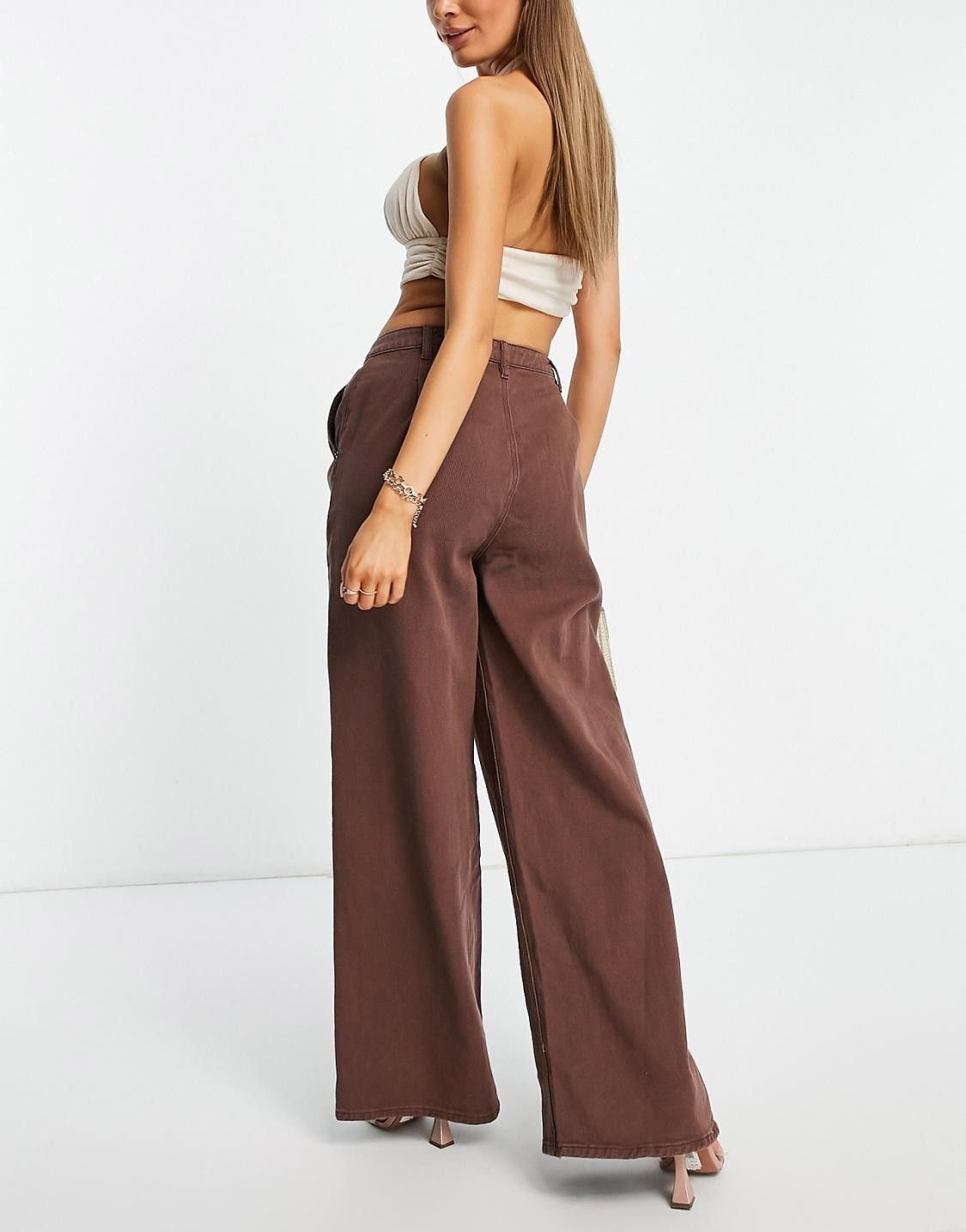 بنطلون جينز نسائي Missguided – بني, photo 2