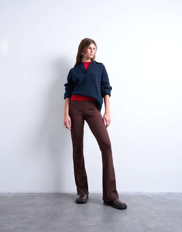 بنطلون شارلستون نسائي Topshop – بني شوكولا