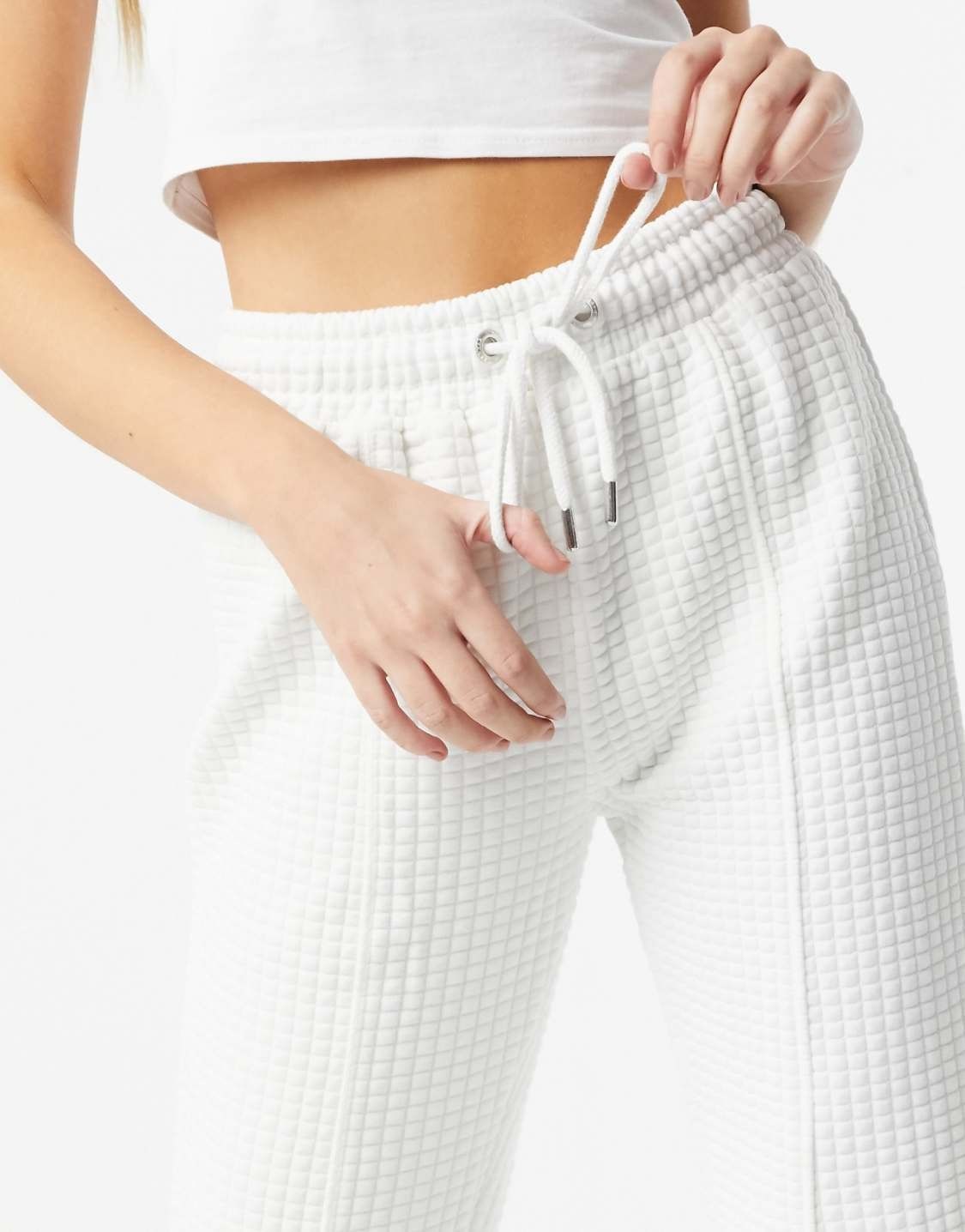 بنطلون رياضي نسائي Bershka – أبيض, photo 2