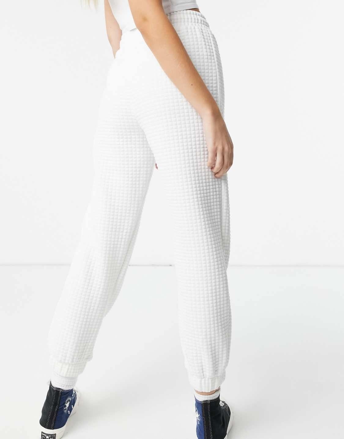 بنطلون رياضي نسائي Bershka – أبيض, photo 4