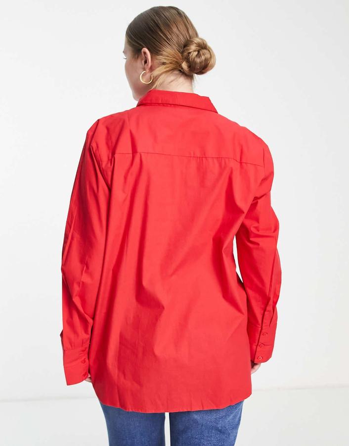 قميص قطن نسائي Extro & Vert – أحمر, photo 2