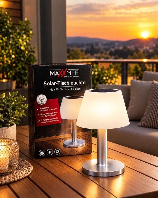 MAXXMEE – Stainless Steel Solar Lamp