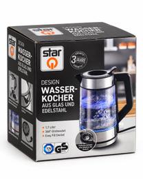 Star Q 1.7L Glass Electric Kettle with LED Light