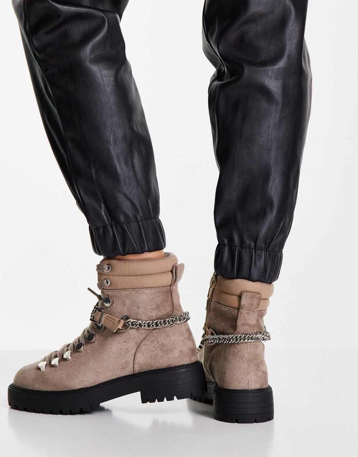 بوت هايكنغ نسائي ASOS – بيج رمادي, photo 3