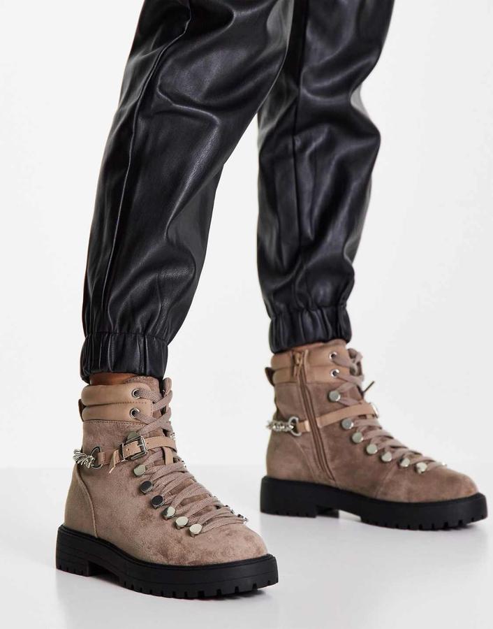 بوت هايكنغ نسائي ASOS – بيج رمادي, photo 2