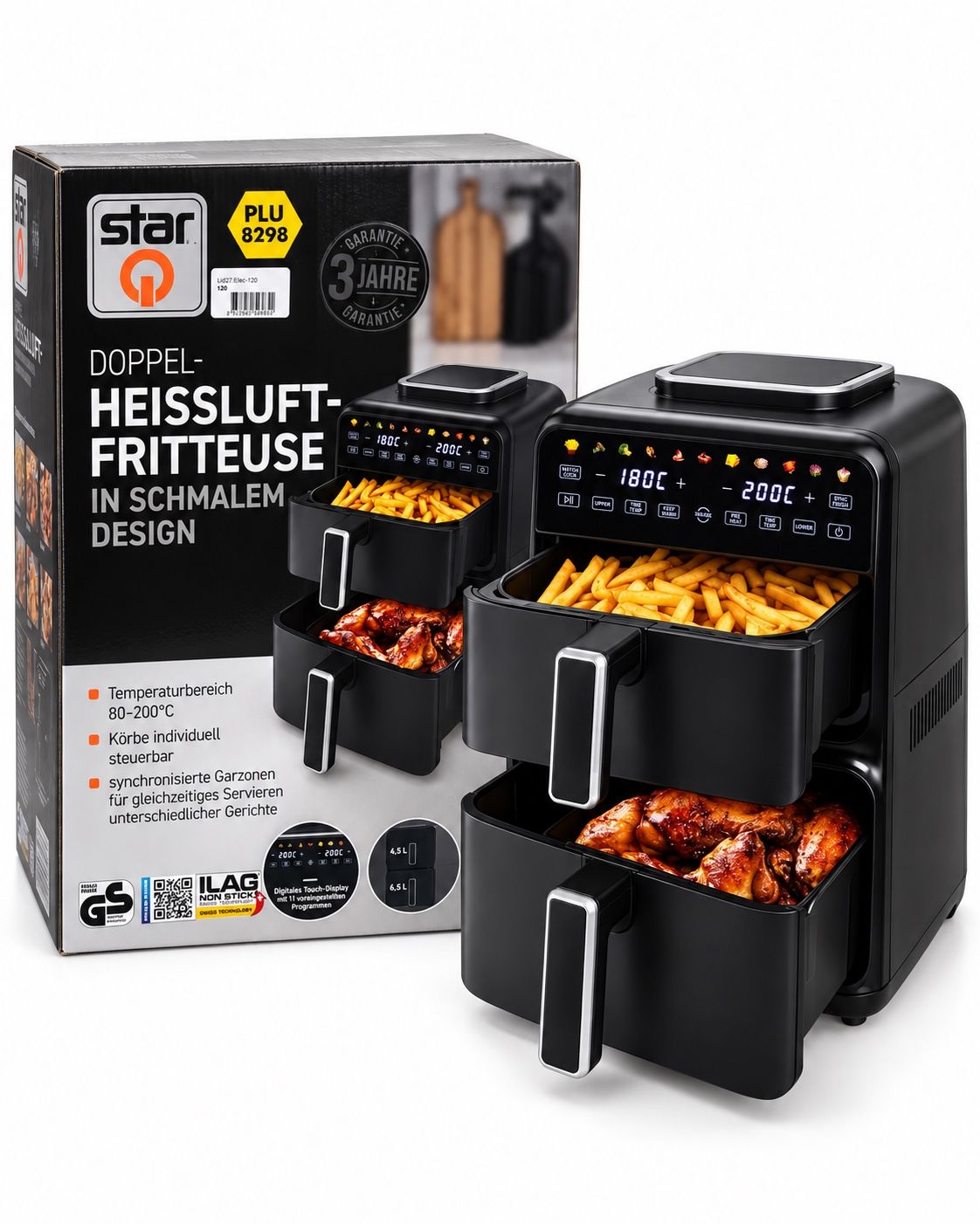 StarQ Dual Basket Air Fryer – 11L, 3000W — view 1 of 3