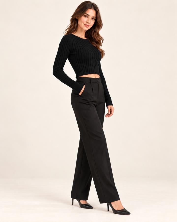 كنزة تريكو نسائية Free People – أسود, photo 2