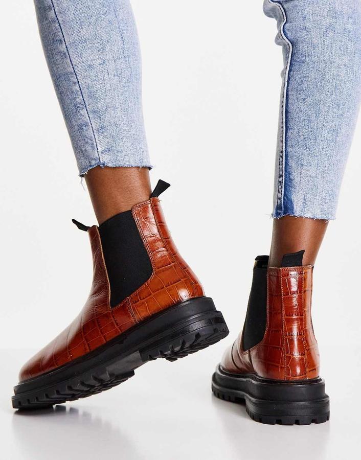 بوت تشيلسي جلد نسائي ASOS – بني فاتح, photo 2