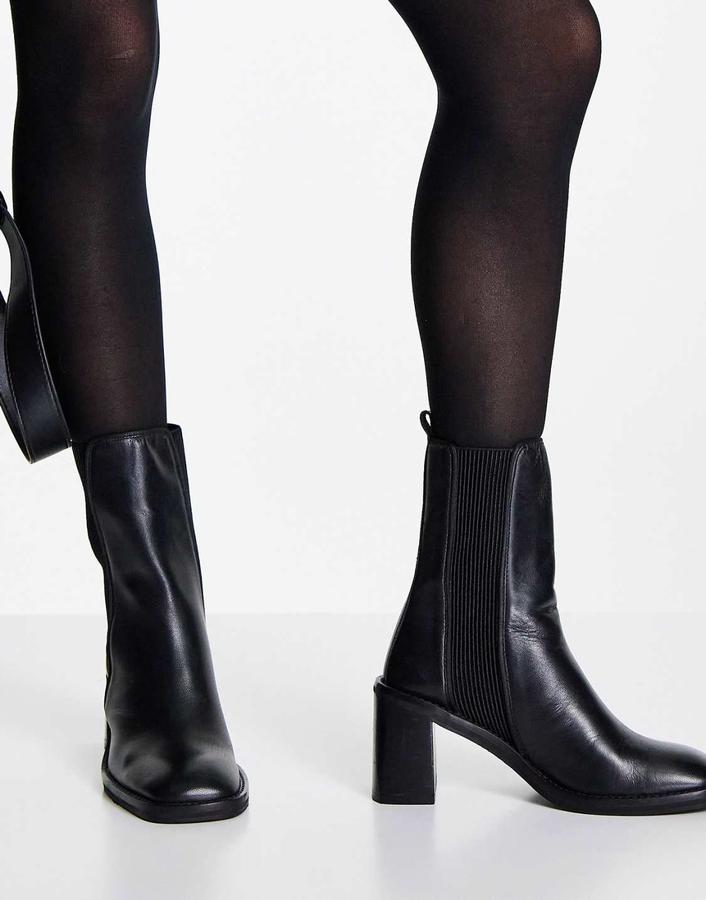بوت تشيلسي جلد نسائي ASOS – أسود, photo 2