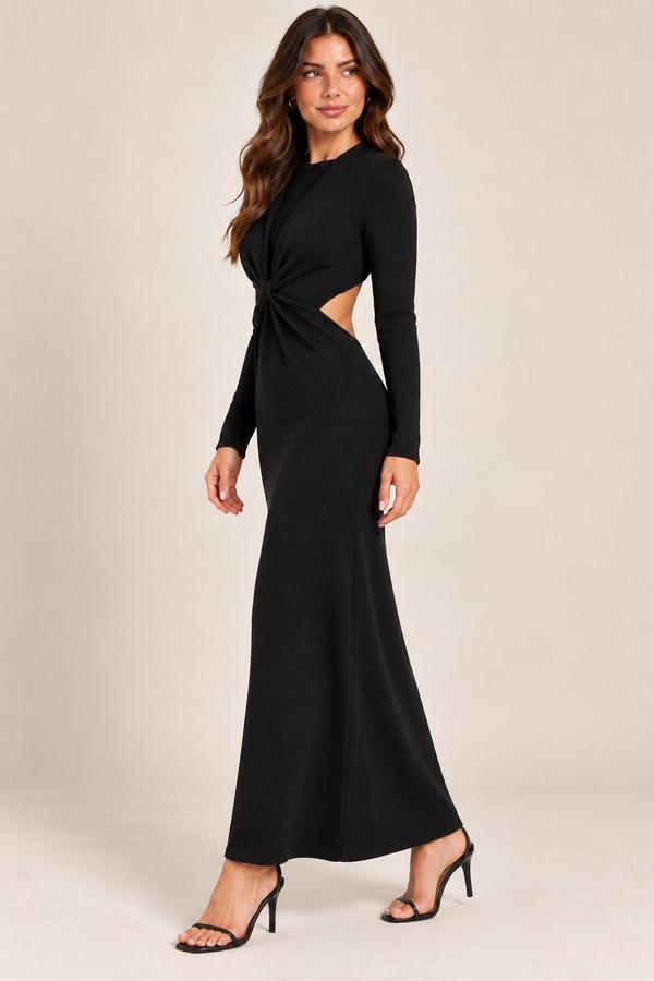 فستان ماكسي تريكو نسائي ASOS – أسود, photo 2