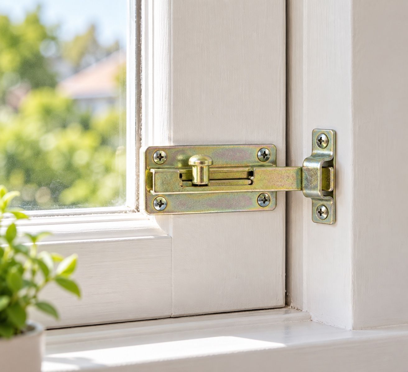 Workzone Galvanized Steel Window Bolt Latch – 80 × 30 mm
