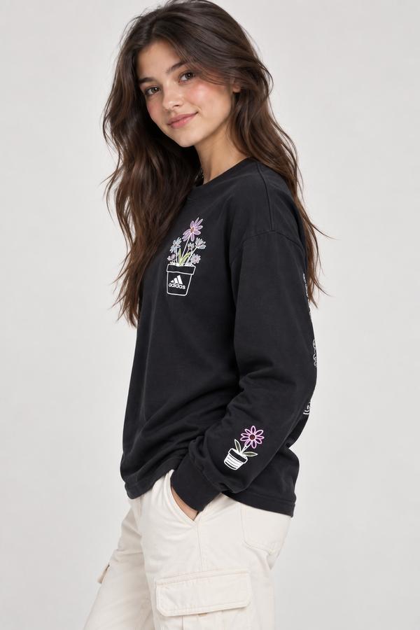 تي شيرت نسائي Adidas – أسود, photo 3