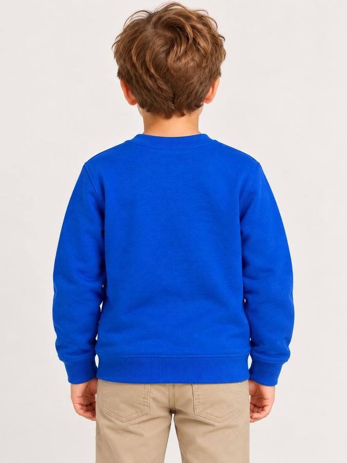 سويت شيرت أطفال أزرق لعيد الميلاد بطبعة رنّة من Hybrid Apparel, photo 2