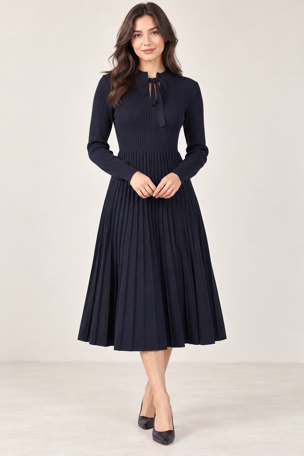 Esprit Women’s Navy Ribbed Knit Dress