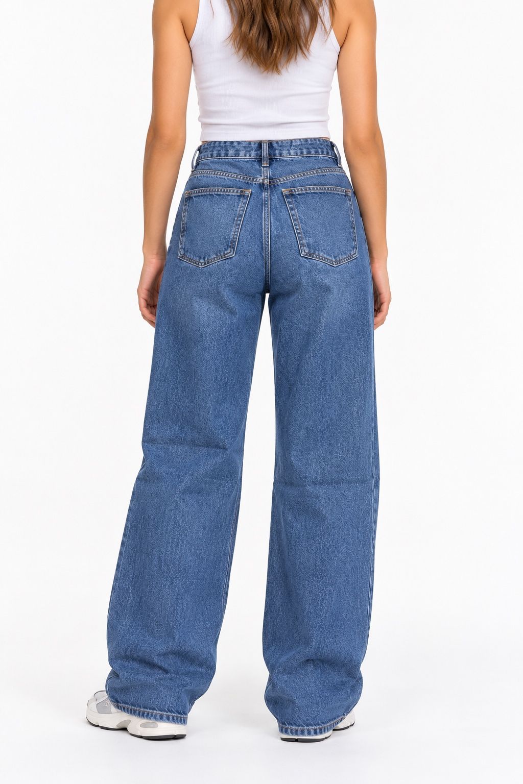 Topshop Women’s Blue Wide-Leg Jeans, photo 2