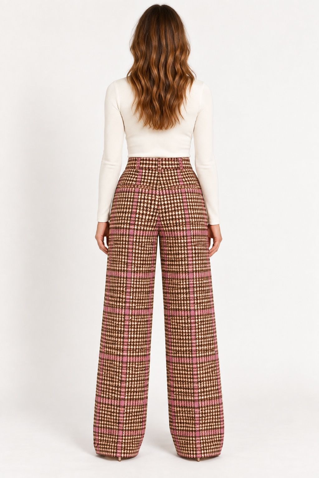 ASOS Design Pink Check Wide-Leg Trousers, photo 2
