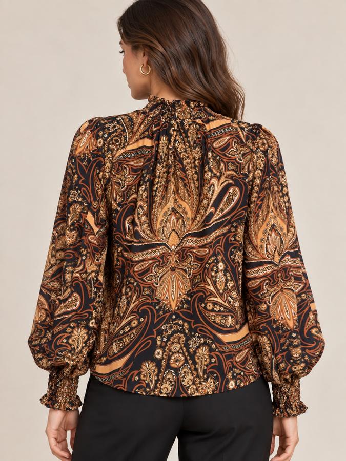 VILA Paisley Print High-Neck Blouse, photo 2