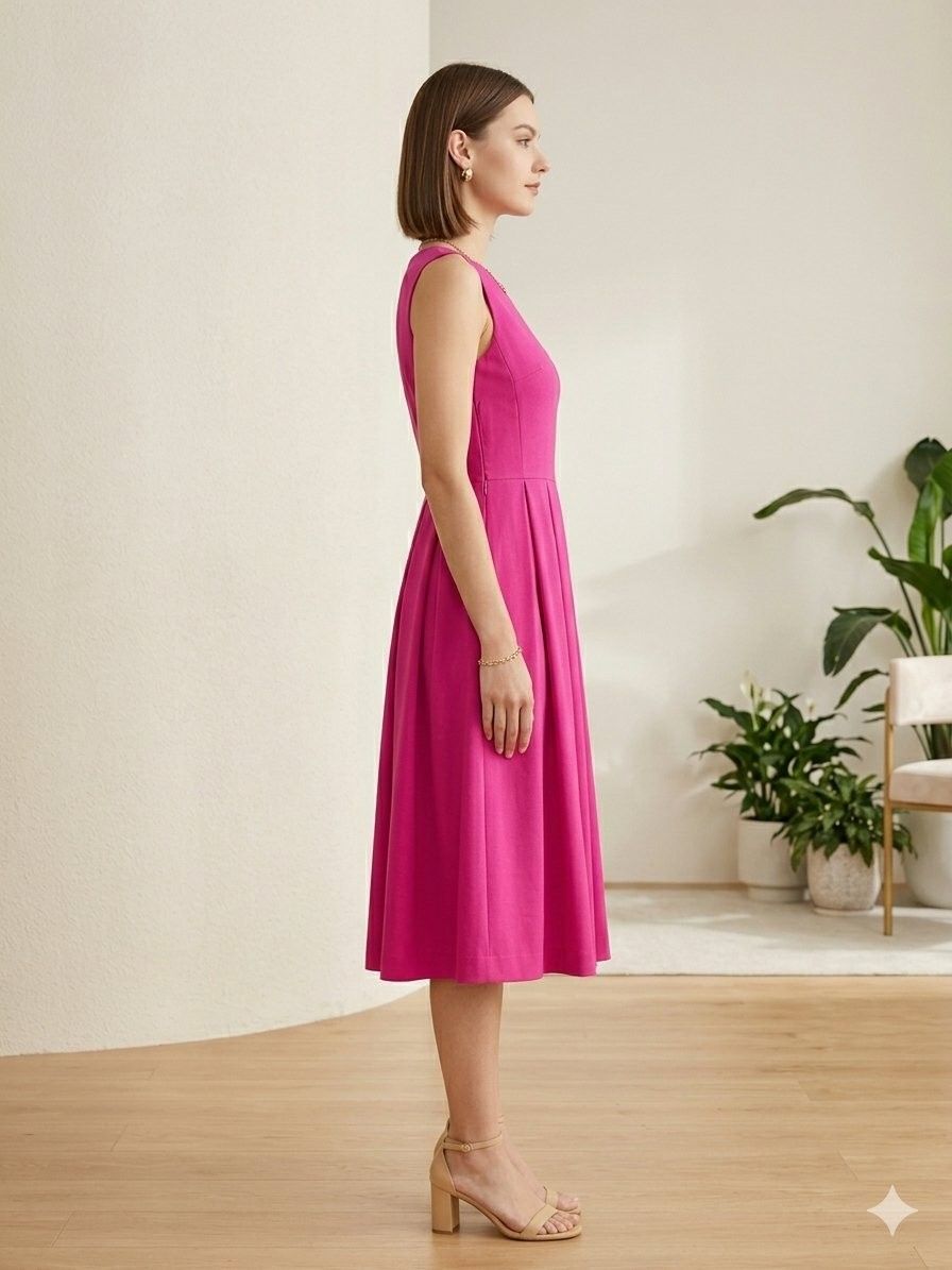 H&M Pleated A-Line Sleeveless Dress, photo 2