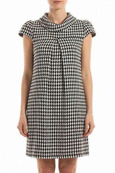 Amisu Evening Dress Black and White