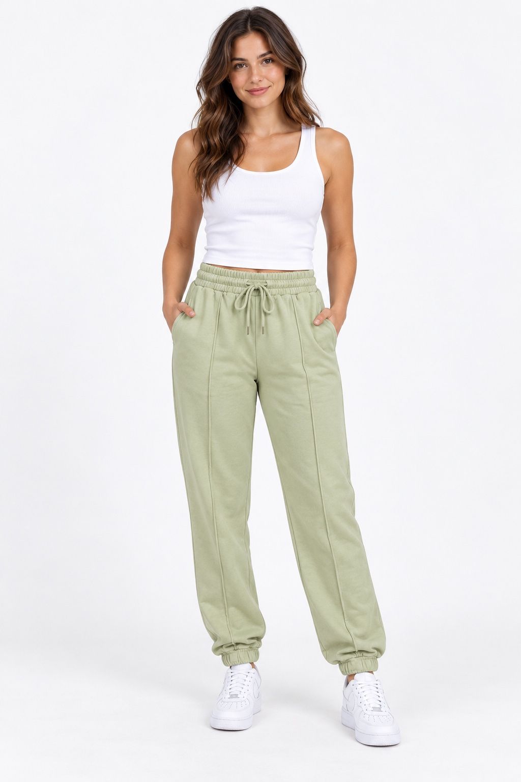 P.O.P. Sage Green Drawstring Jogger Pants