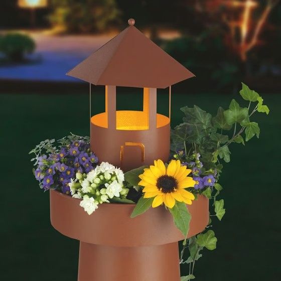 LED lighthouse with planting ring from garida, photo 3