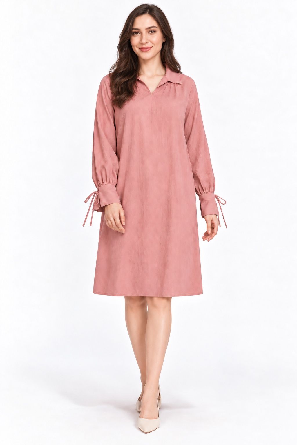 Y.A.S Dusty Rose Knee-Length Dress