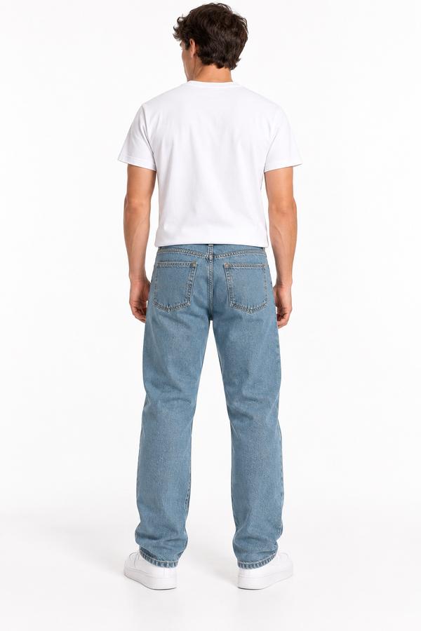ASOS DESIGN Classic Rigid Straight-Leg Jeans – Medium Blue, photo 2