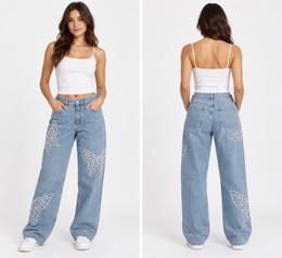 بنطلون جينز نسائي من Miss Selfridge – أزرق فاتح