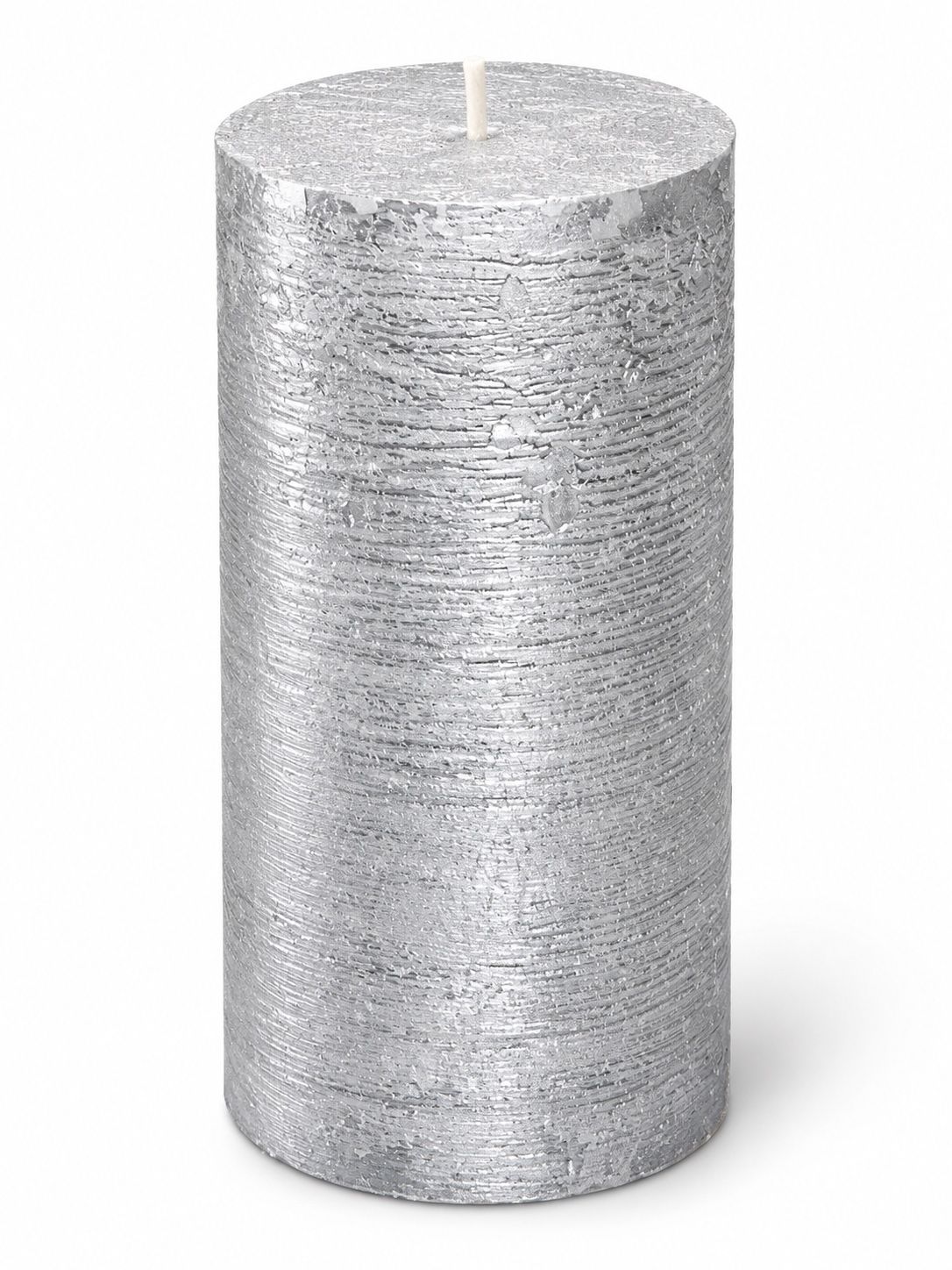 Premium Rustic Silver Pillar Candle