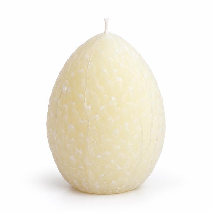 Ivory Egg-Shaped Rustic Decorative Candle