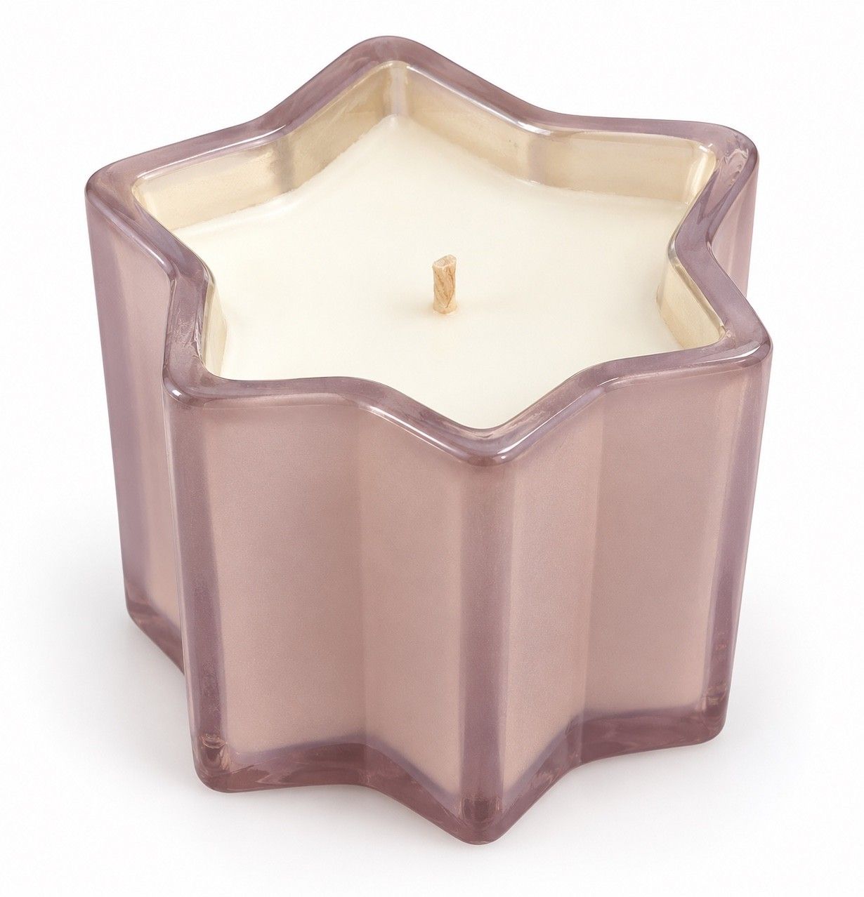MIGROS Star-Shaped Glass Candle – Mauve, photo 2