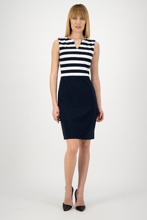Esprit Striped mini dress, Navy/White, S