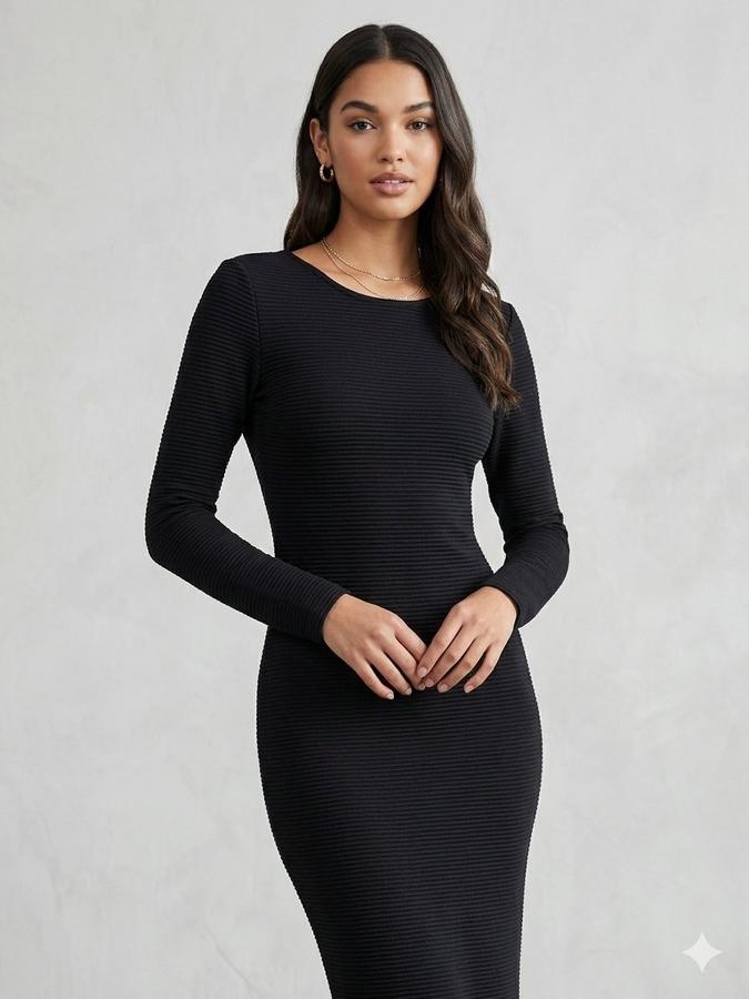 H&M Ribbed Low-Back Bodycon Dress