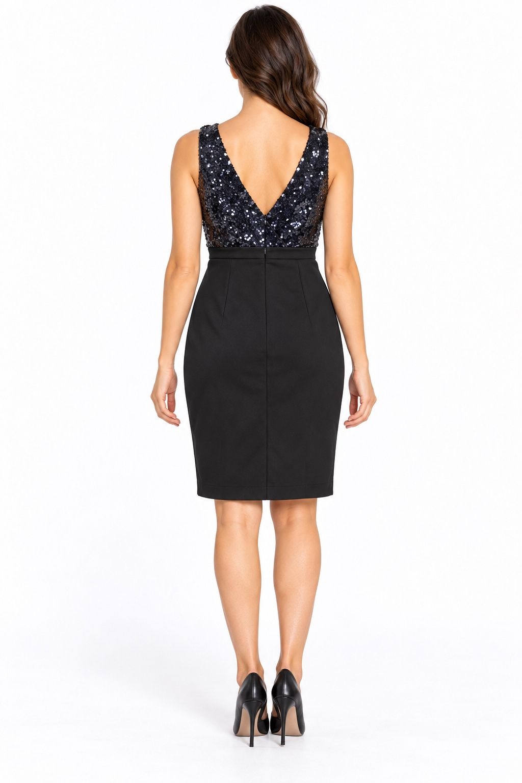 Jessica’s Black Sequin V-Neck Evening Dress, photo 2