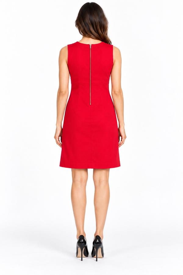 1.2.3 Paris Red Sleeveless Zip-Pocket Dress, photo 2